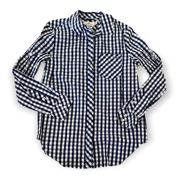 Vineyard Vines Tops - Vineyard Vines Relaxed Gingham Button Down Shirt • size 00